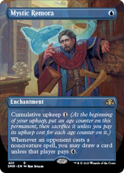 Mystic Remora Borderless Dominaria Remastered Magic card