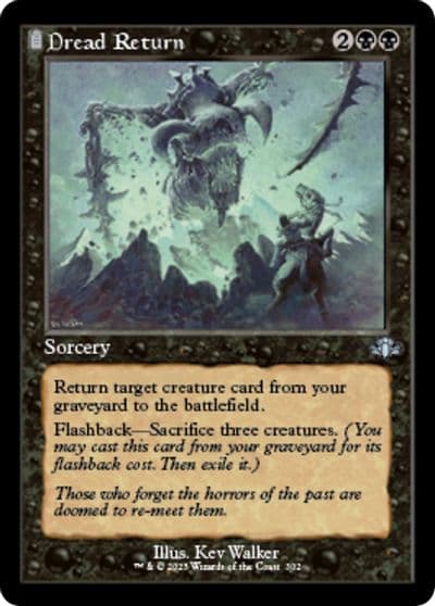 Dread Return Retro Frame Dominaria Remastered Magic card