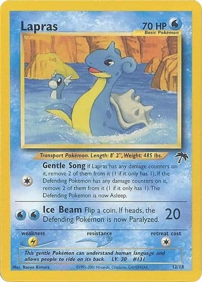 Lapras Southern Islands Pokemon card