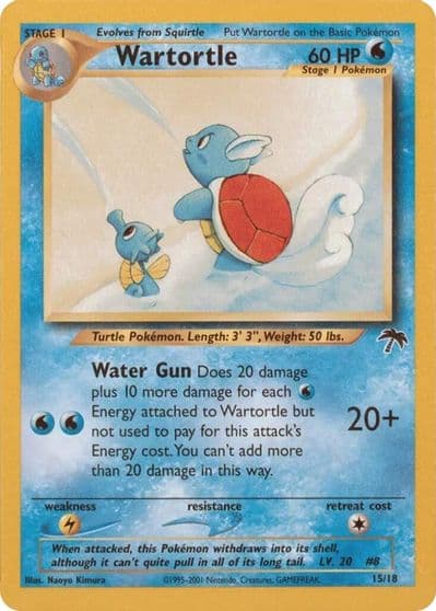 Wartortle Southern Islands Pokemon card