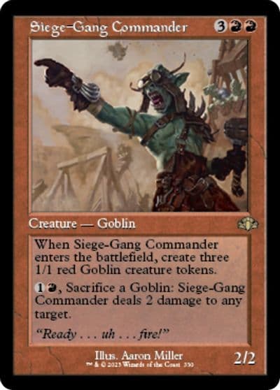 Siege Gang Commander Retro Frame Dominaria Remastered Magic card