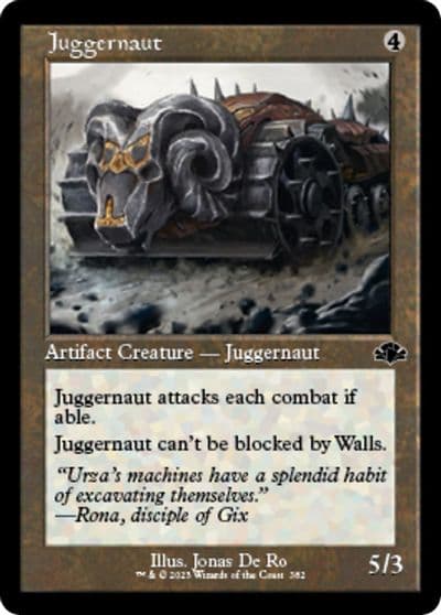 Juggernaut Retro Frame Dominaria Remastered Magic card