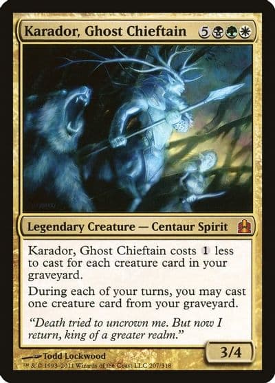 Karador Ghost Chieftain Commander Magic card