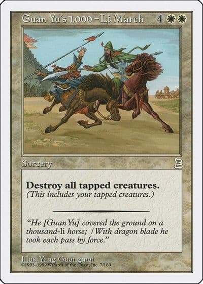 Guan Yus 1000 Li March Portal Three Kingdoms Magic card