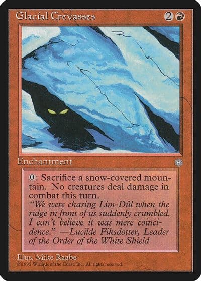 Glacial Crevasses Ice Age Magic card