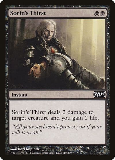 Sorins Thirst Magic 2012 (M12) Magic card