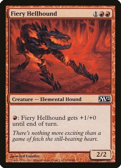 Fiery Hellhound Magic 2012 (M12) Magic card