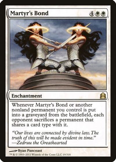 Martyrs Bond Commander Magic card