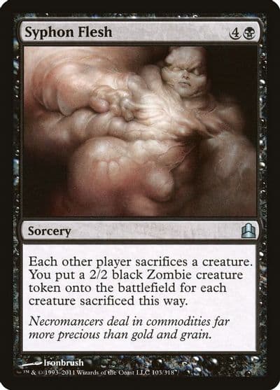 Syphon Flesh Commander Magic card