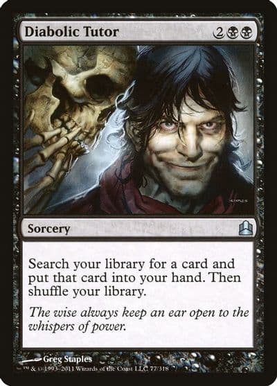 Diabolic Tutor Commander Magic card