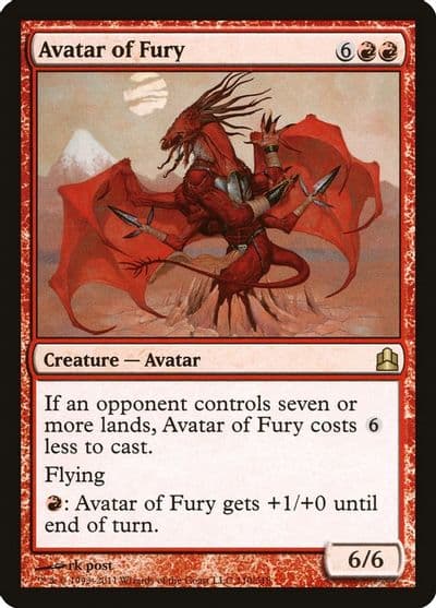 Avatar of Fury Commander Magic card