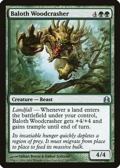 Baloth Woodcrasher Commander Magic card