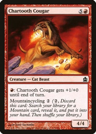 Chartooth Cougar Commander Magic card
