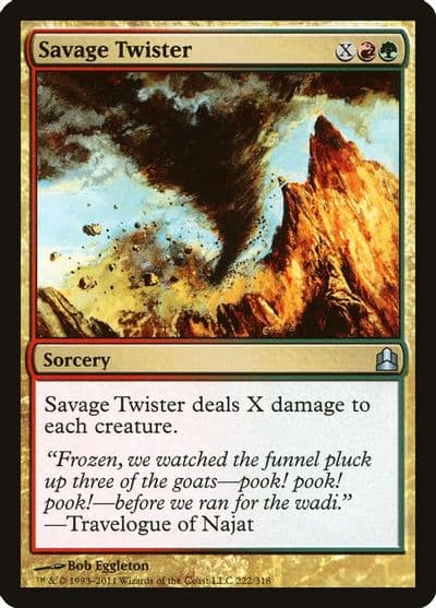 Savage Twister Commander Magic card