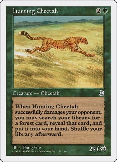 Hunting Cheetah Portal Three Kingdoms Magic card