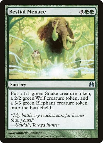 Bestial Menace Commander Magic card