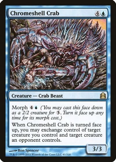 Chromeshell Crab Commander Magic card
