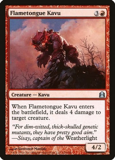 Flametongue Kavu Commander Magic card