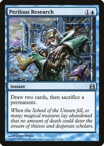 Perilous Research Commander Magic card