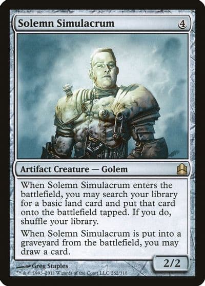 Solemn Simulacrum Commander Magic card