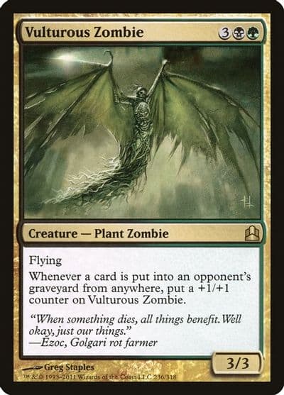 Vulturous Zombie Commander Magic card