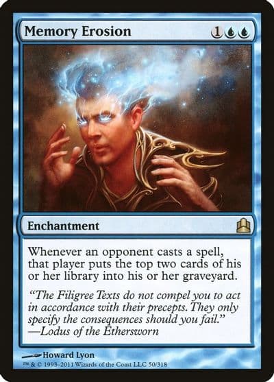 Memory Erosion Commander Magic card