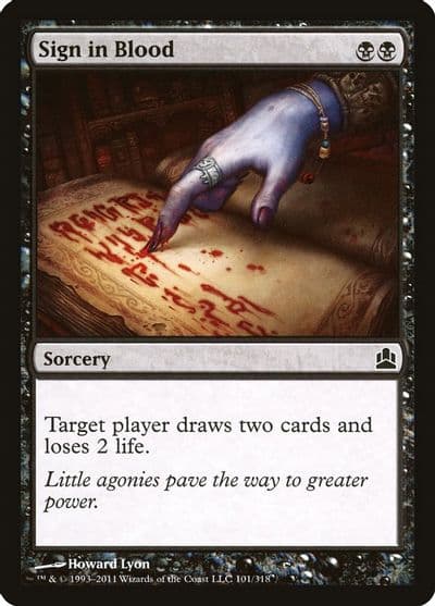 Sign in Blood Commander Magic card