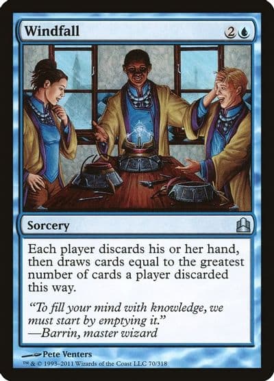 Windfall Commander Magic card
