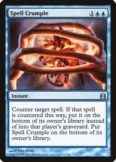 Spell Crumple Commander Magic card