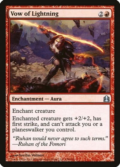 Vow of Lightning Commander Magic card
