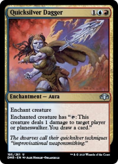 Quicksilver Dagger Dominaria Remastered Magic card