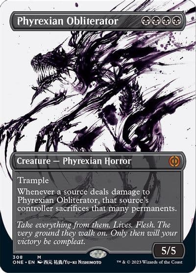 Phyrexian Obliterator Showcase Phyrexia: All Will Be One Magic card