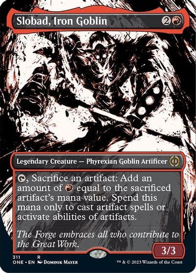 Slobad Iron Goblin Showcase Phyrexia: All Will Be One Magic card