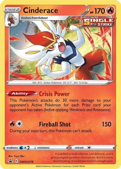 Cinderace - SWSH278 SWSH: Sword & Shield Promo Cards Pokemon card