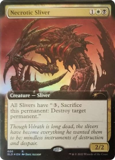 Necrotic Sliver Extended Art Secret Lair Drop Series Magic card