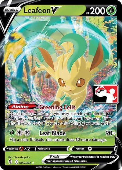 Leafeon V Prize Pack Series Cards Pokemon card