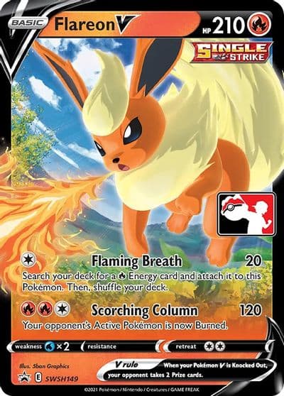 Flareon V Prize Pack Series Cards Pokemon card
