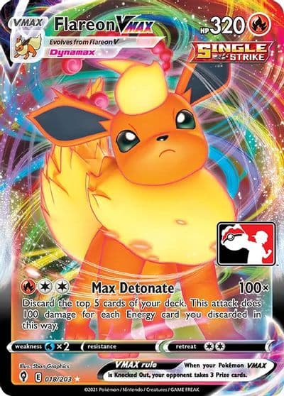 Flareon VMAX Prize Pack Series Cards Pokemon card