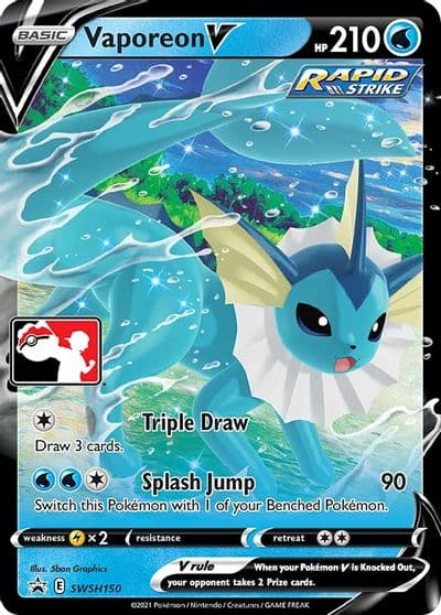 Vaporeon V Prize Pack Series Cards Pokemon card