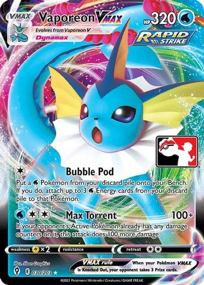 Vaporeon VMAX Prize Pack Series Cards Pokemon card