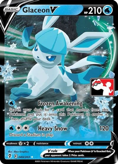 Glaceon V Prize Pack Series Cards Pokemon card