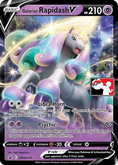 Galarian Rapidash V Prize Pack Series Cards Pokemon card
