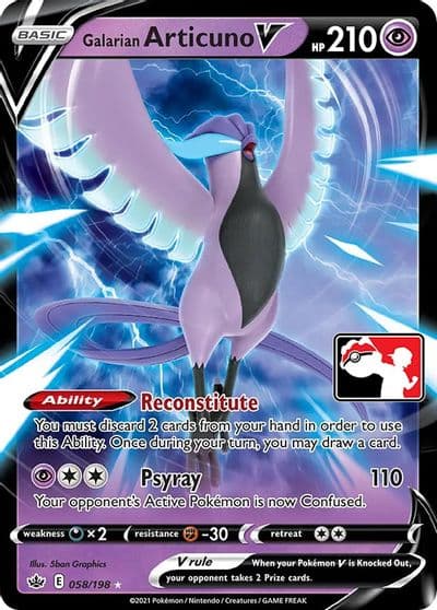 Galarian Articuno V Prize Pack Series Cards Pokemon card