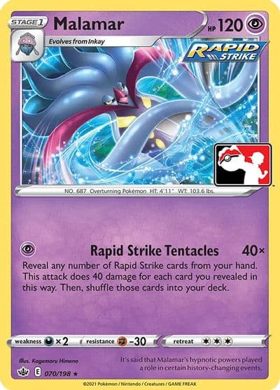 Malamar Prize Pack Series Cards Pokemon card