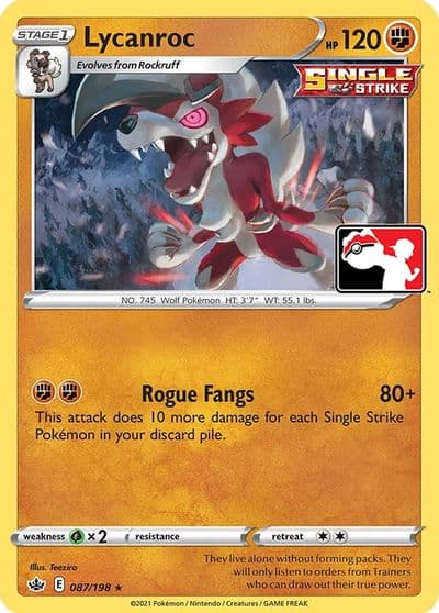 Lycanroc Prize Pack Series Cards Pokemon card