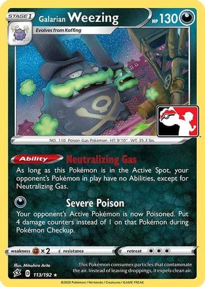 Galarian Weezing Prize Pack Series Cards Pokemon card