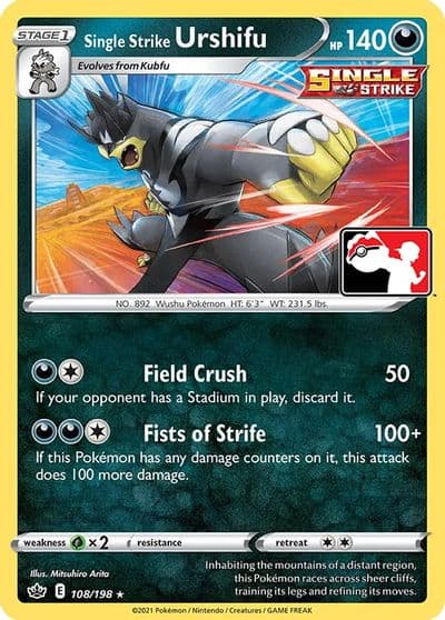 Single Strike Urshifu Prize Pack Series Cards Pokemon card