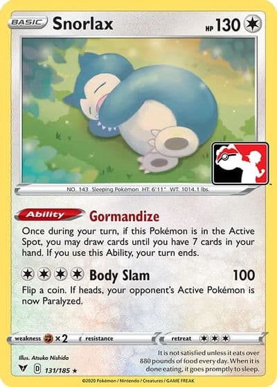 Snorlax Prize Pack Series Cards Pokemon card