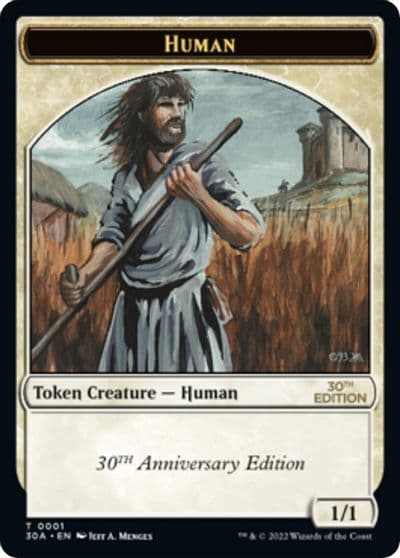 Human Token 30th Anniversary Edition Magic card