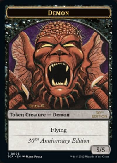 Demon Token 30th Anniversary Edition Magic card
